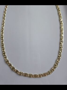 14k Gold Plated Diamond Cut Chain Necklace